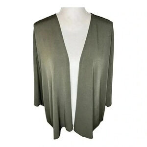 NEW Lanston Women’s XS Oversized Green‎ Stretchy Open Front Cardigan NWT